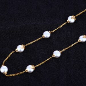Ladies White Moti 22K Fancy Mala-AC104