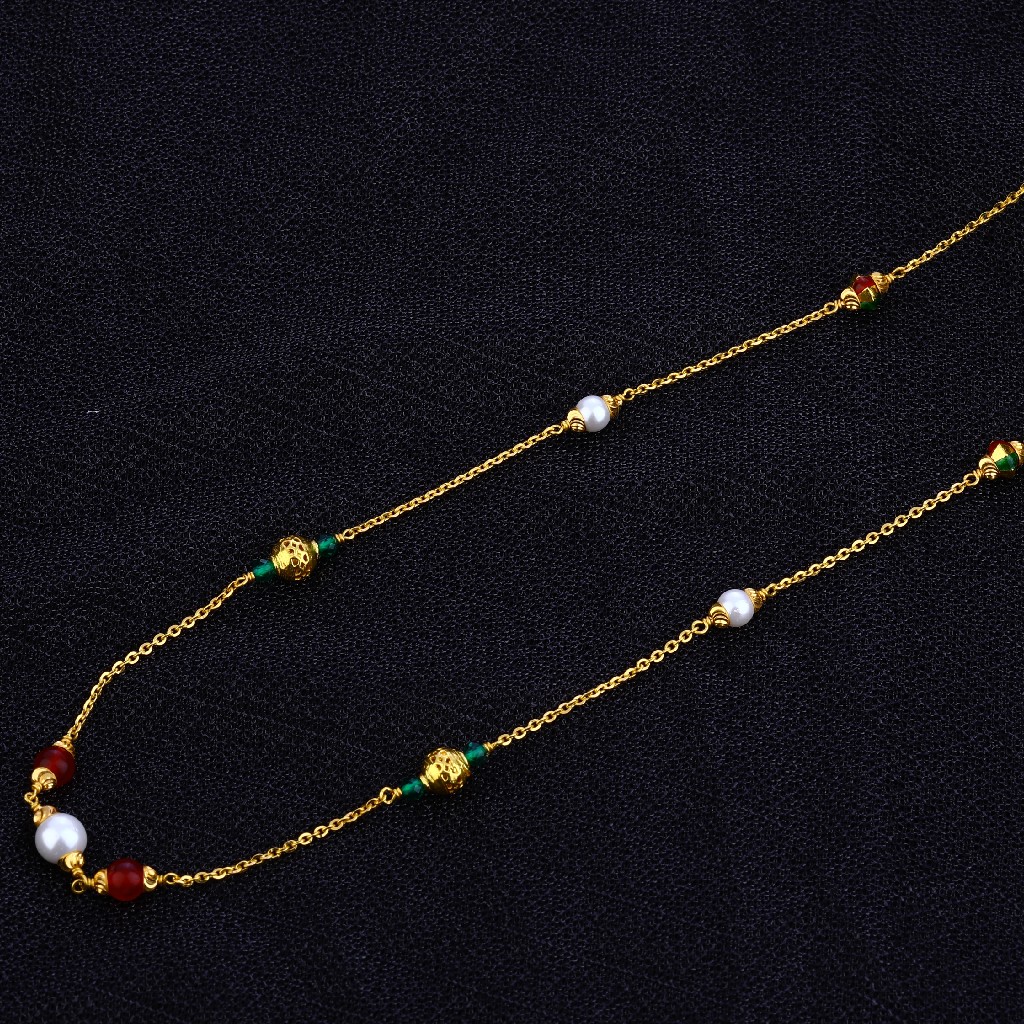 Ladies 22K Delicate Single Layer Moti ChainMala-AC103