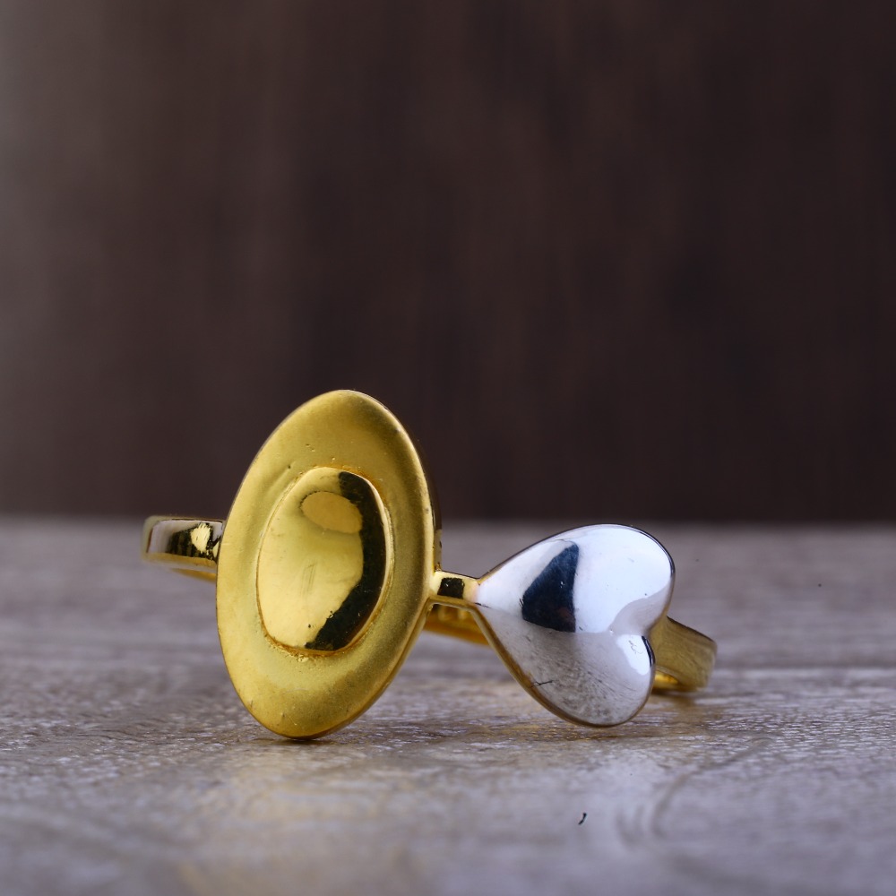 Ladies 916 Gold Heart Design Ring -LPR102