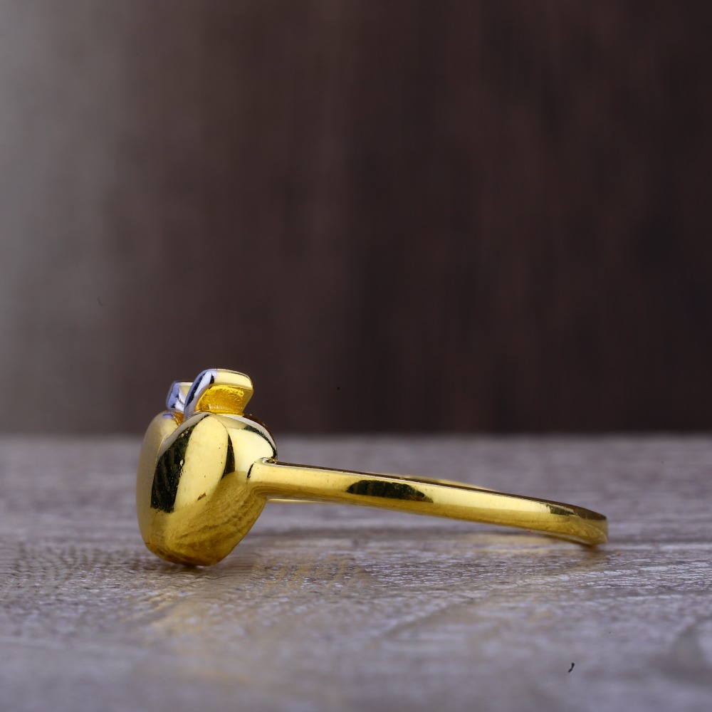 Ladies 22K Gold Apple Design Ring -LPR99 - Image 3