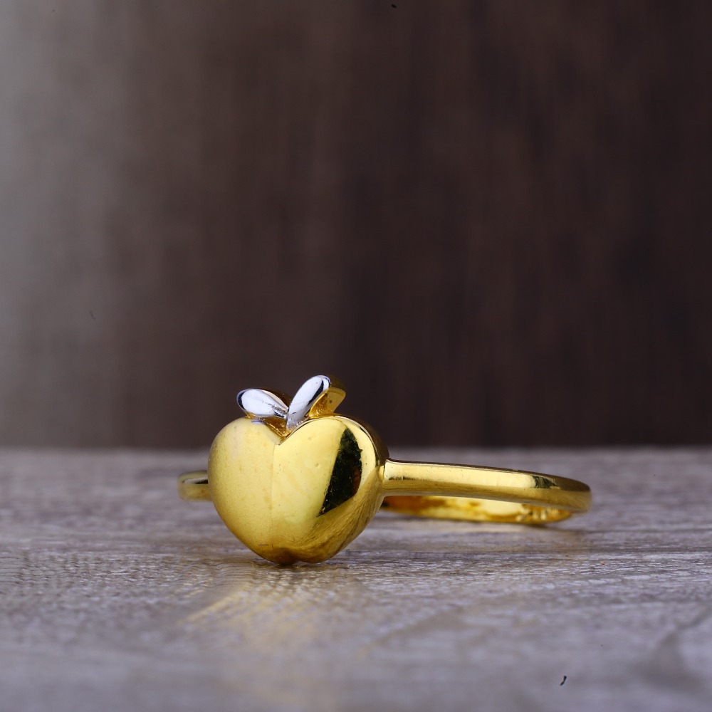 Ladies 22K Gold Apple Design Ring -LPR99