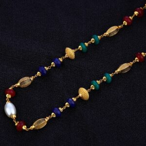 Ladies 22K Designer Colouring Stone Moti Mala-AC98