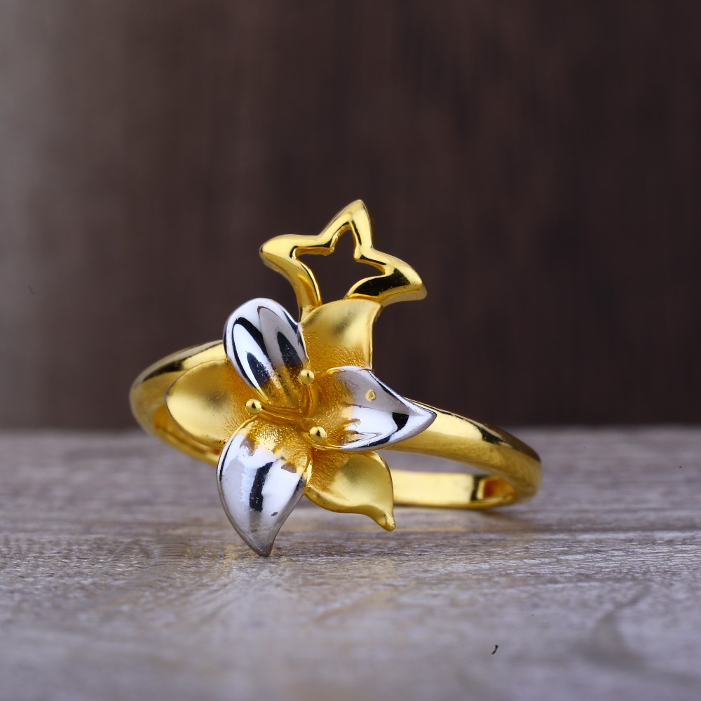 Ladies 916 Gold Fancy Designer Ring -LPR97