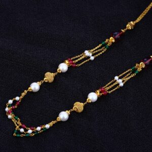 22K Ladies Wear Delicate Moti Gold Mala-AC97