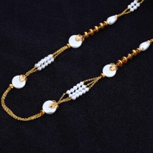 Ladies Delicate White Moti Fancy 22K Mala-AC96