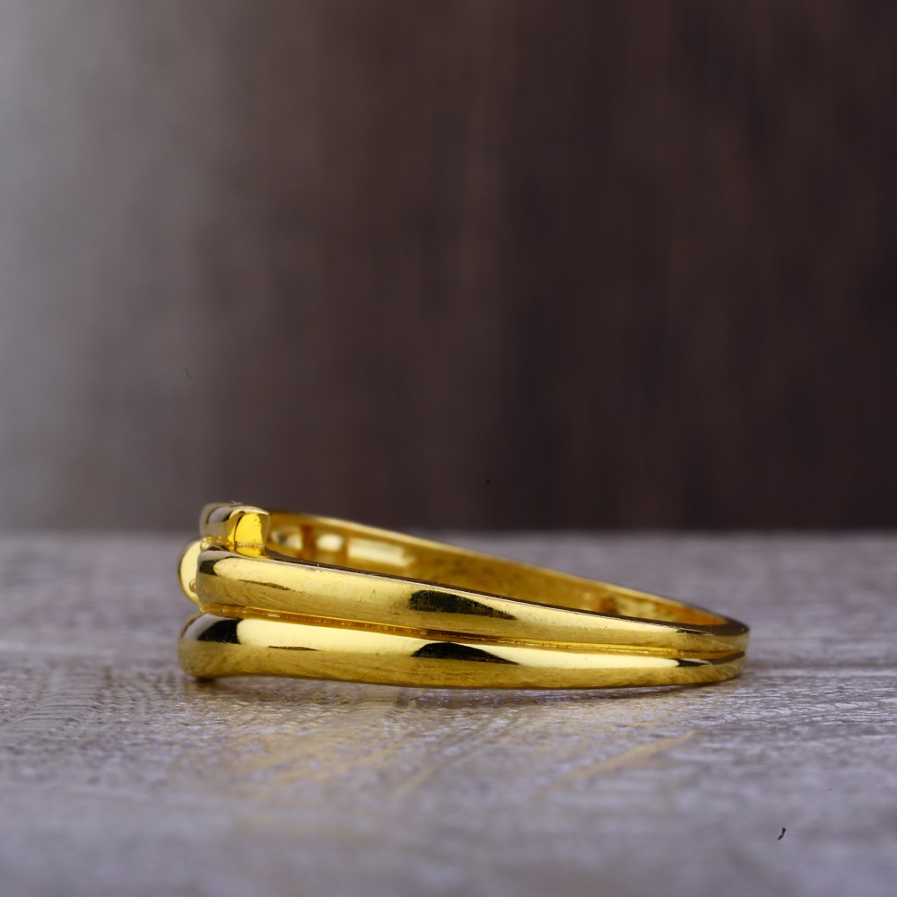 Ladies 22K Gold Band Plain Ring -LPR96 - Image 3