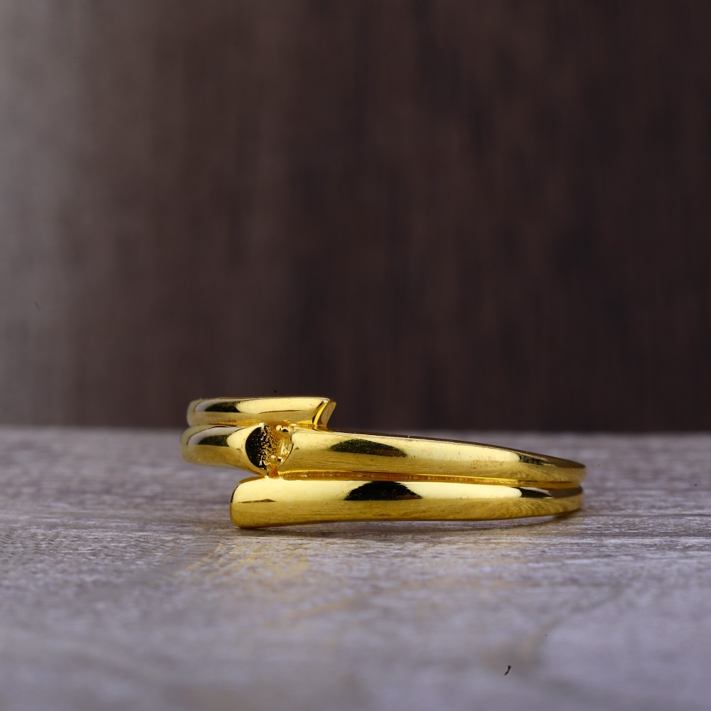 Ladies 22K Gold Band Plain Ring -LPR96