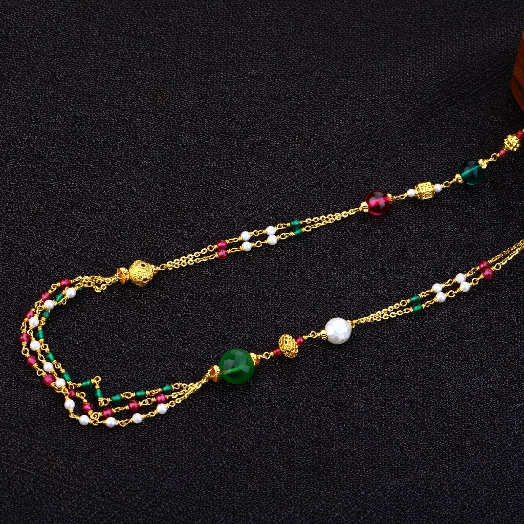 Ladies Fancy Colourful Moti Gold Mala-AC154