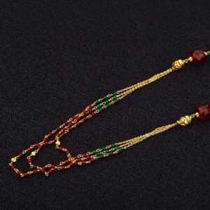 Ladies 22K Delicate Daily Wear Gold Moti Chain-AC152