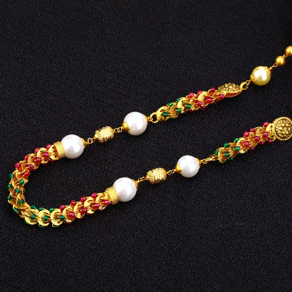 Antique 916 Gold Designer Ladies MotiMala-AC149