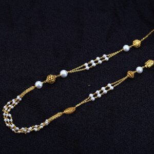 Ladies 22K Fancy White Moti Mala-AC137