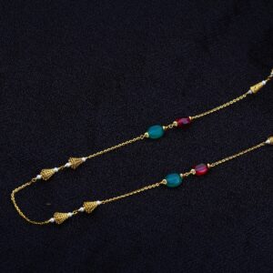 Colourfull Stone Ladies 22K Gold ChainMala-AC134