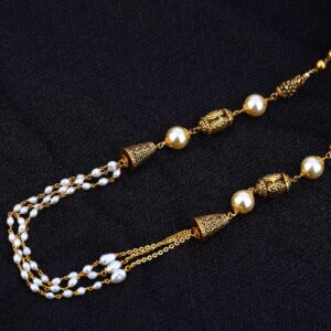 Ladies 22K Gold Antique Design Moti Mala-AC88
