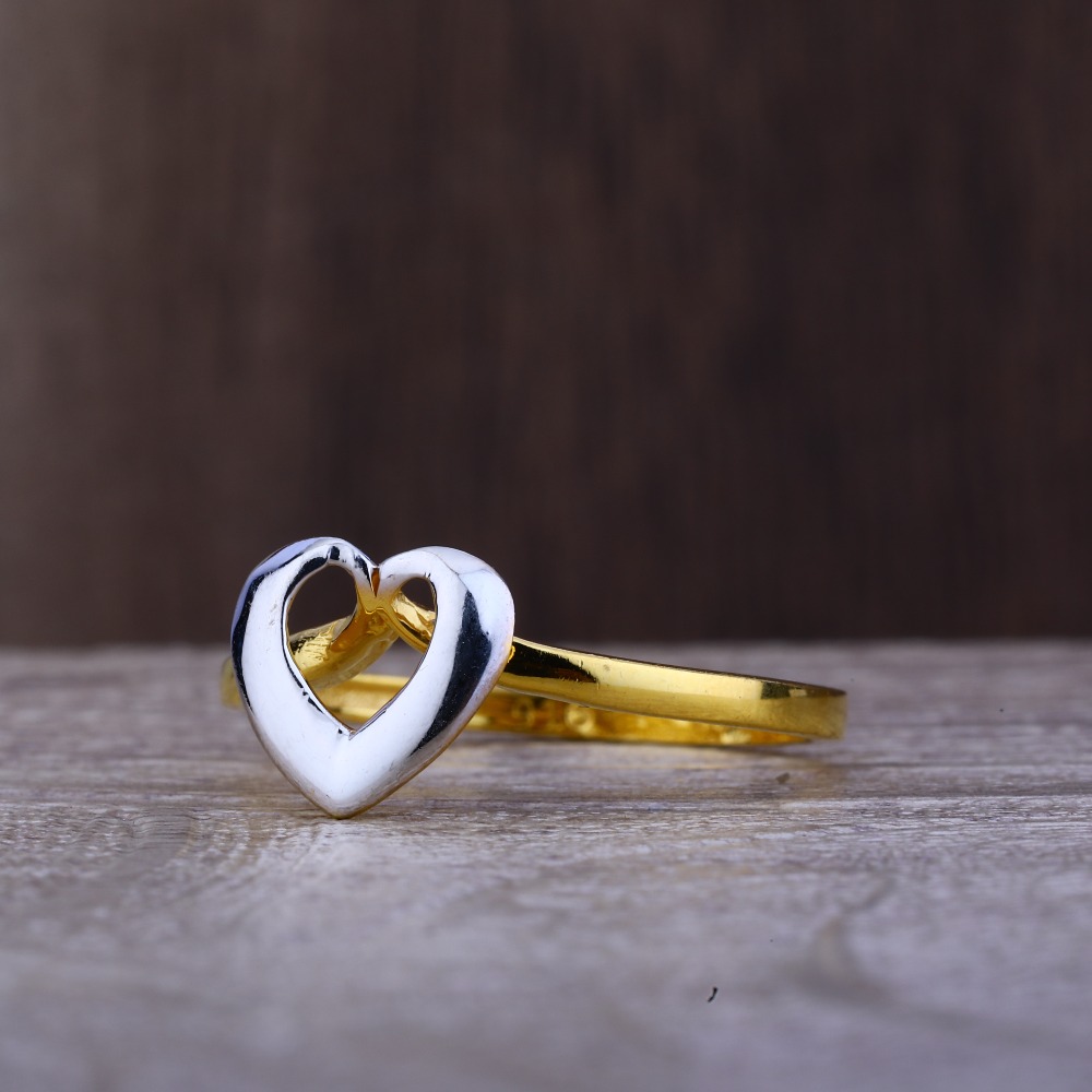 Ladies 916 Gold Heart Shape Ring -LPR83