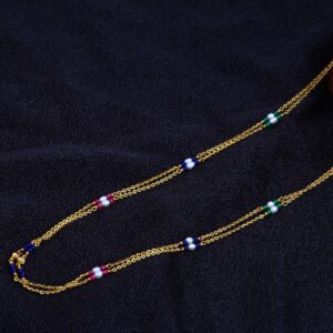 22K Ladies Wear Moti Chain Necklace-AC75