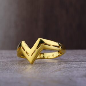 Ladies 916 Gold Designer CZ Ring -LPR79