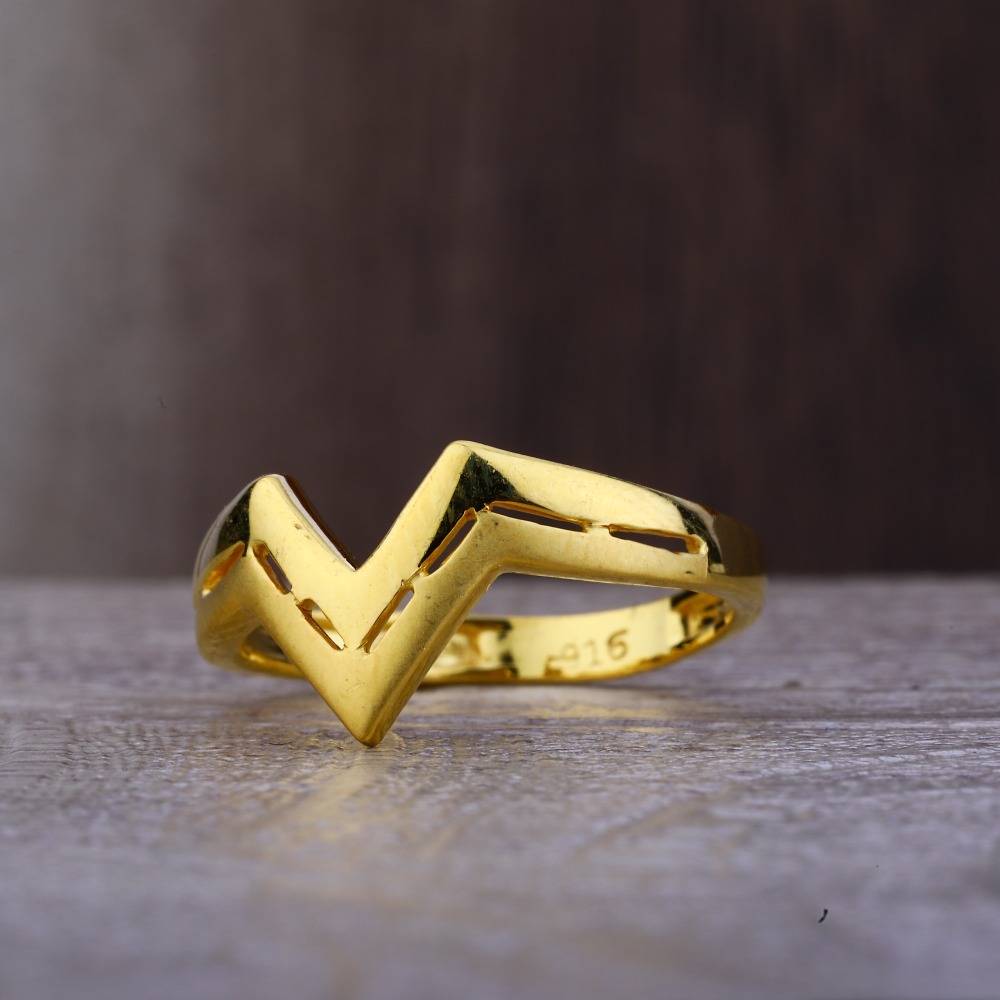 Ladies 916 Gold Designer CZ Ring -LPR79