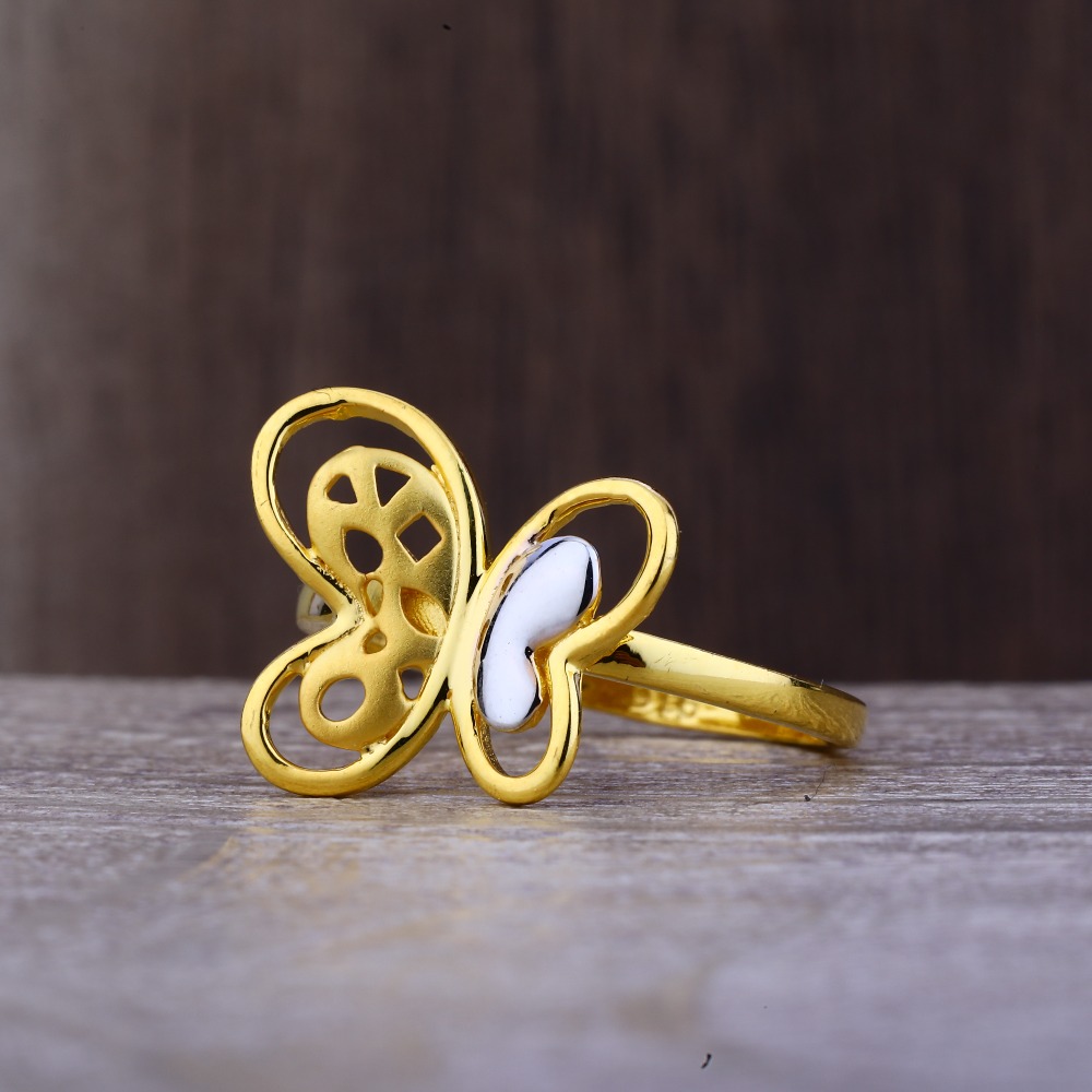 Ladies 22K Gold Butterfly Ring -LPR76