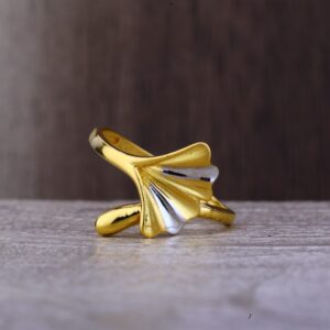 Ladies 916 Gold Fancy Roduim Ring -LPR74