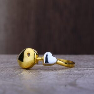 Ladies 22K Gold Heart Design Ring -LPR71