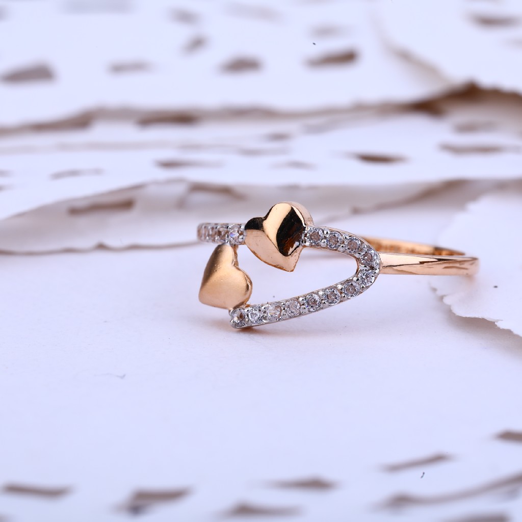 Rose Gold Ladies Delicate Fancy Ring-RLR419