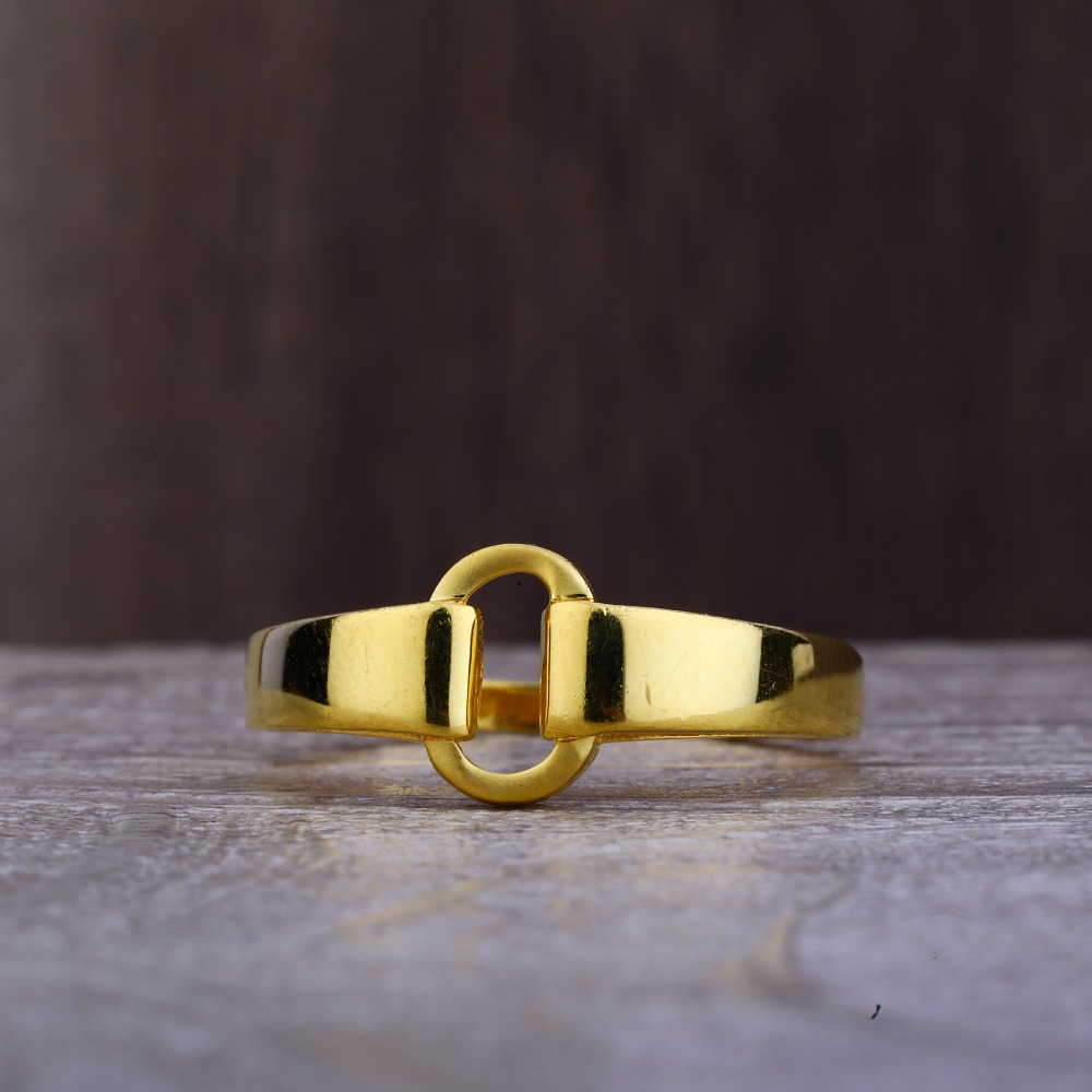 Ladies 22K Gold Round Design Ring -LPR69 - Image 2