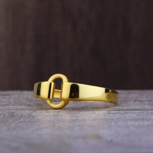 Ladies 22K Gold Round Design Ring -LPR69