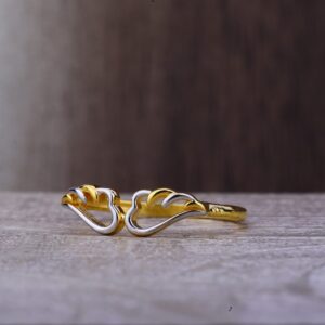 Ladies 916 Gold Fancy Rodium Ring -LPR68
