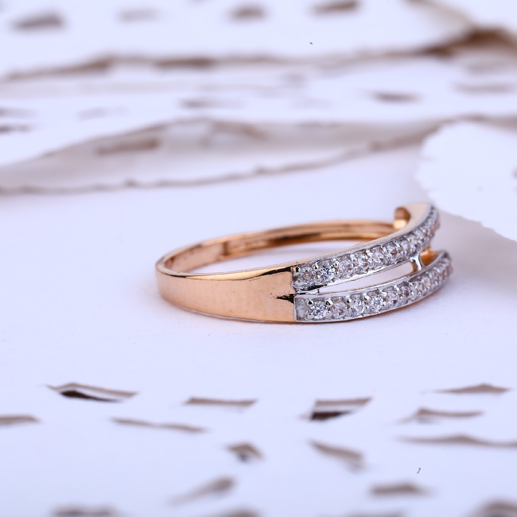Ladies Rose Gold Designer 18K Ring-RLR403 - Image 3