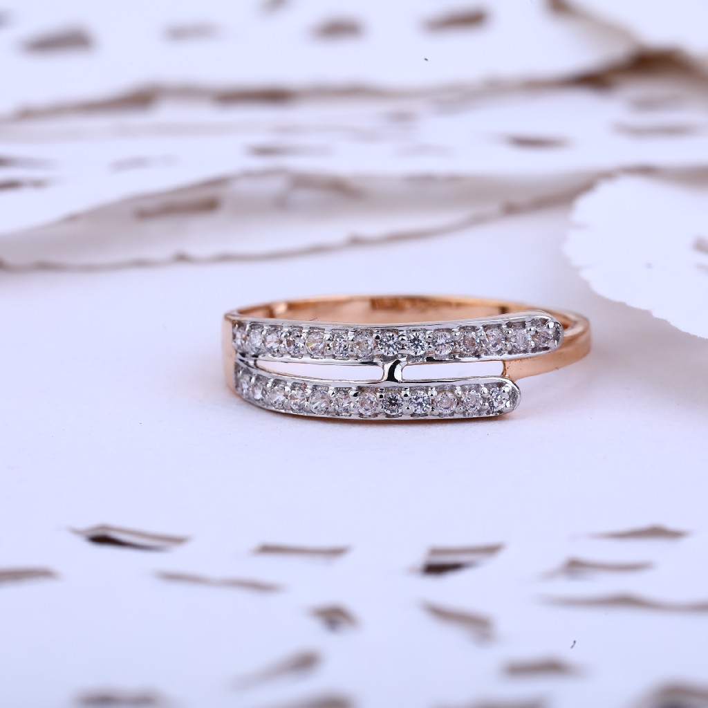 Ladies Rose Gold Designer 18K Ring-RLR403 - Image 2