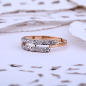 Ladies Rose Gold Designer 18K Ring-RLR403