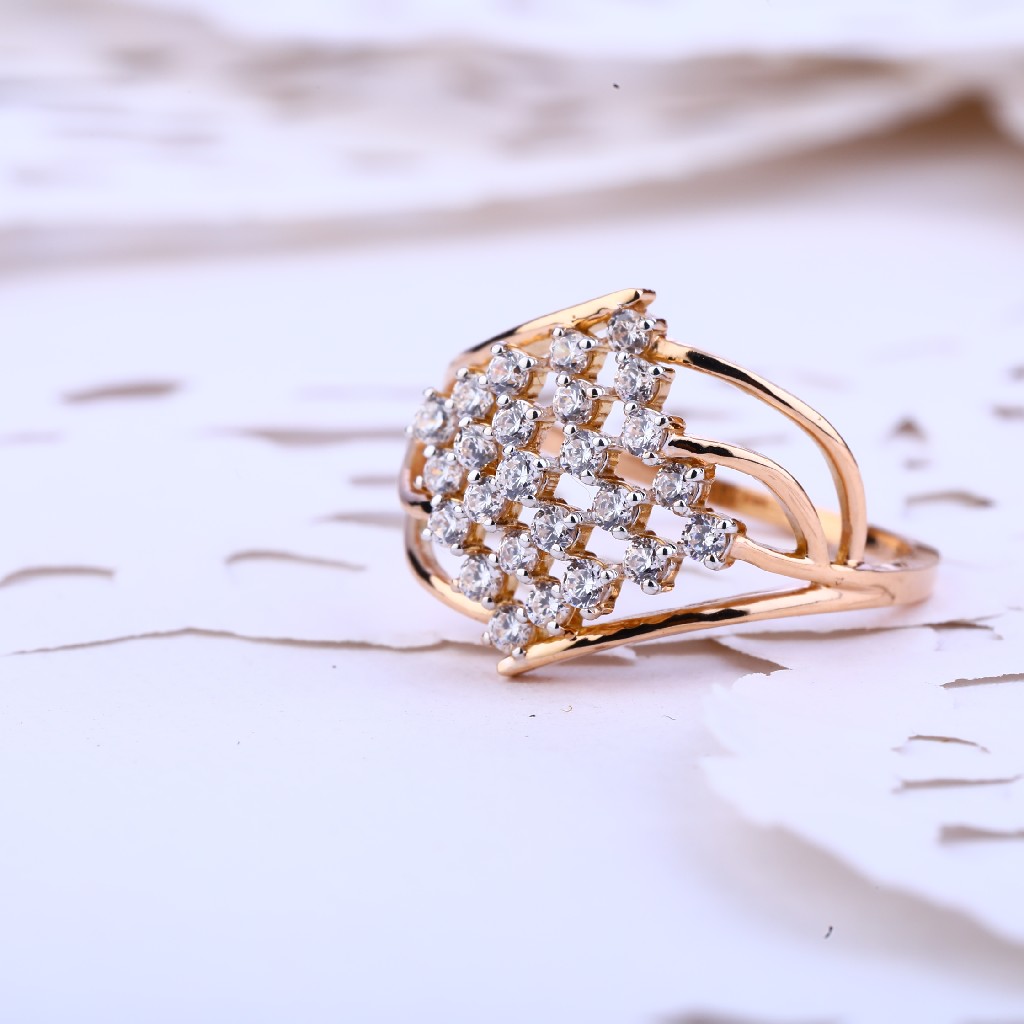 Ladies 18K Fancy Rose Gold Ring-RLR389