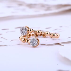 Ladies Rose Gold Delicate Fancy 18K Ring-RLR383