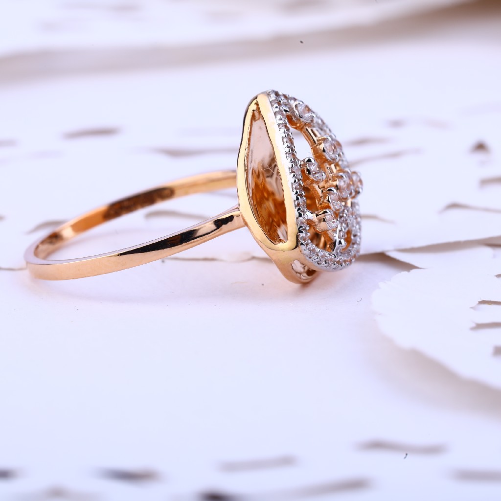 Rose Gold Delicate Ladies Fancy Ring-RLR379 - Image 2