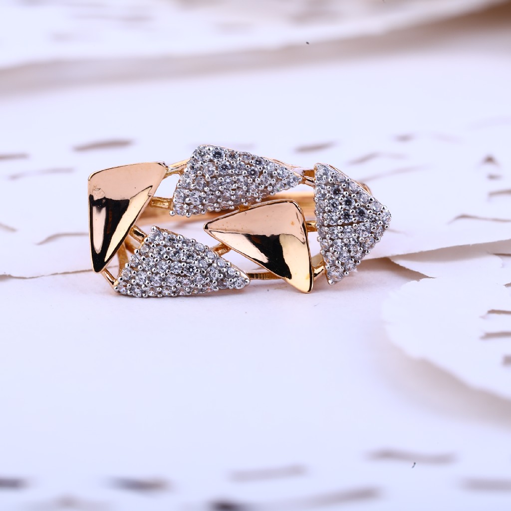 Ladies Rose Gold Designer 18K Ring-RLR378 - Image 2