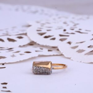 Ladies 18K Rose Gold Simple Daily Wear Delicate Ring-RLR364