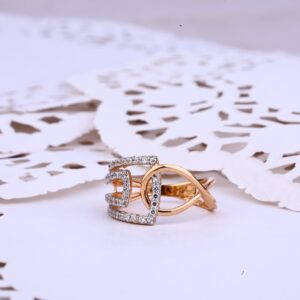 Rose Gold 18K Ladies Designer Ring-RLR355