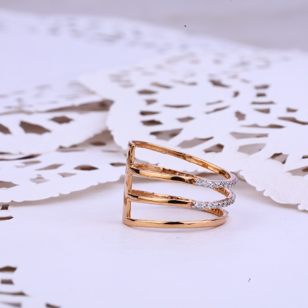 Ladies Rose Gold Spring Ring-RLR352 - Image 3
