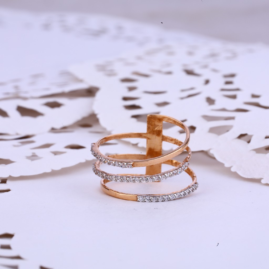 Ladies Rose Gold Spring Ring-RLR352 - Image 2