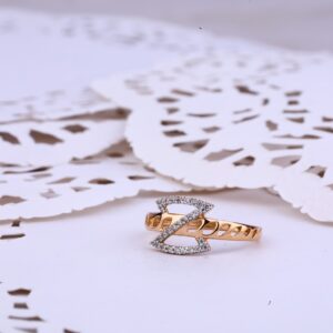Ladies 18K Rose Gold Delicate Ring-RLR345