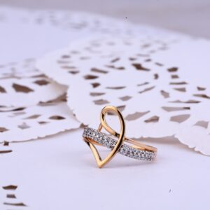 Ladies Rose Gold 18K Delicate Ring-RLR338