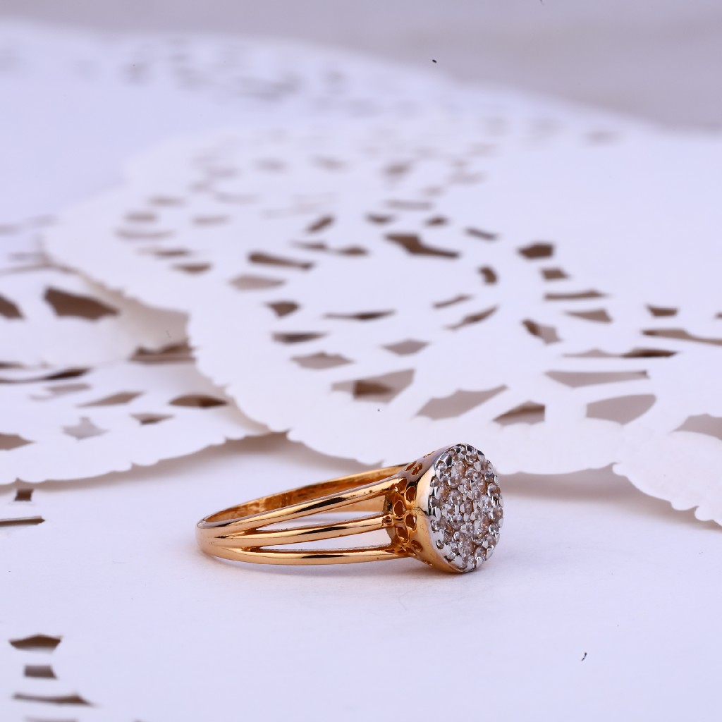 Rose Gold Simple Delicate Ladies 18K Ring-RLR334 - Image 4
