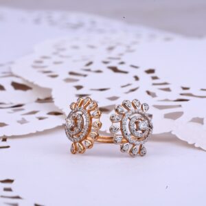 Rose Gold Ladies 18K Fancy Ring-RLR331