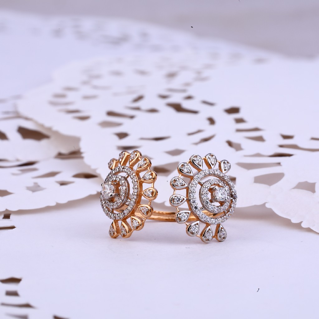 Rose Gold Ladies 18K Fancy Ring-RLR331