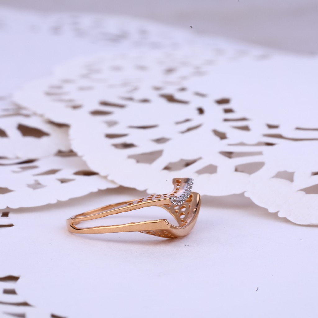 Ladies Rose Gold 18K Fancy Ring-RLR329 - Image 5