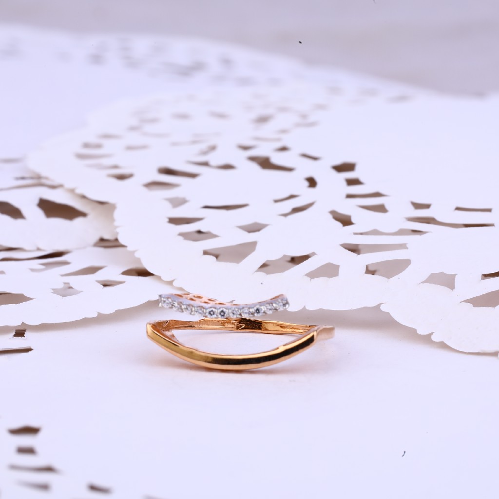 Ladies Rose Gold 18K Fancy Ring-RLR329 - Image 4