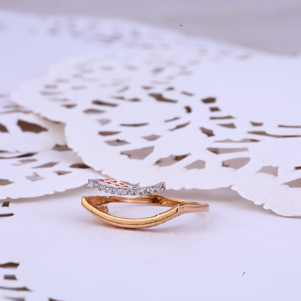 Ladies Rose Gold 18K Fancy Ring-RLR329