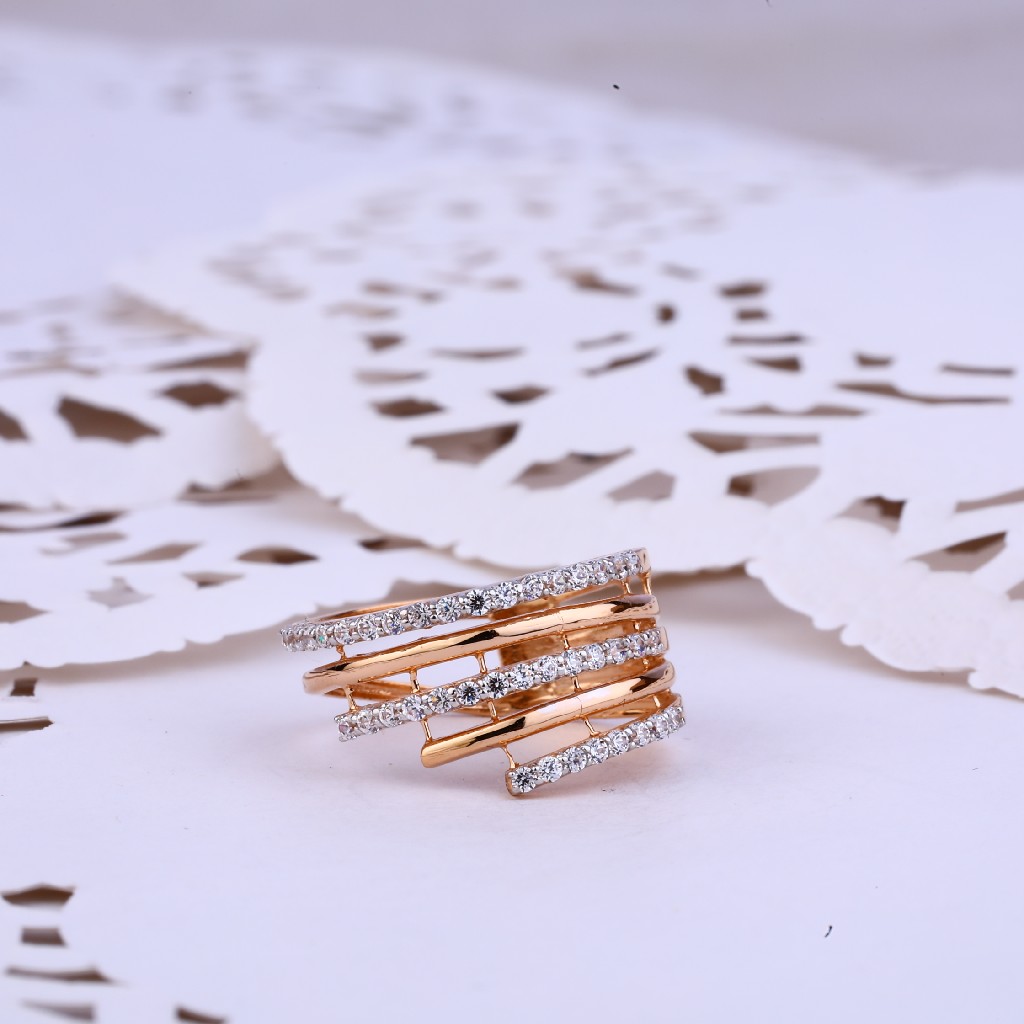 Rose Gold Designer Ladies Ring-RLR325 - Image 2