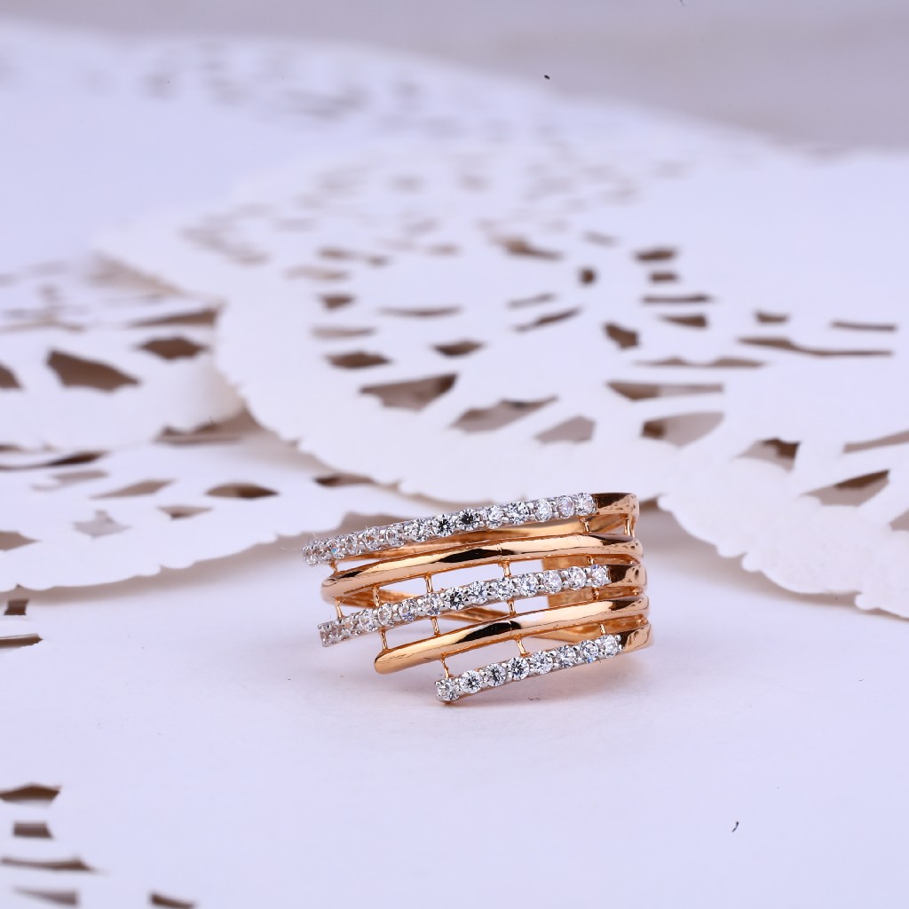 Rose Gold Designer Ladies Ring-RLR325