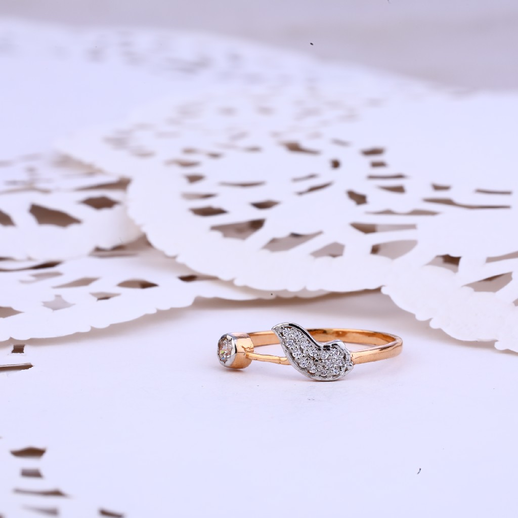 Ladies Delicate Rose Gold Ring-RLR321